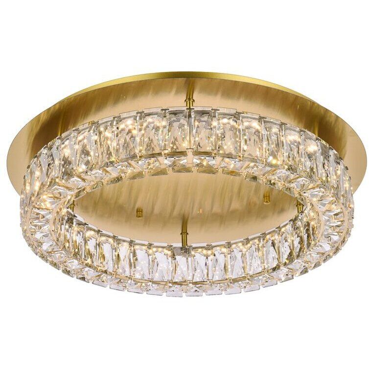 Monroe 1 Light 22 inch Gold Flush Mount Ceiling Light