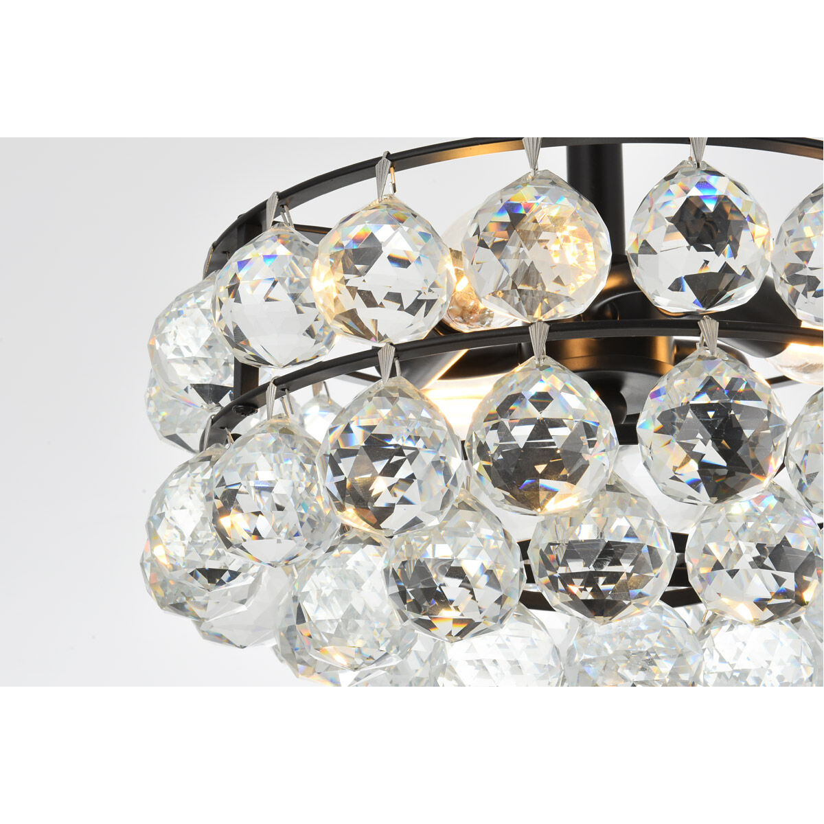 Savannah 3 Light 12 inch Black Flush Mount Ceiling Light
