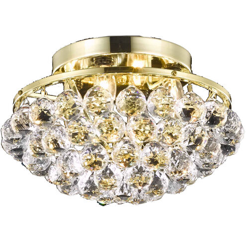 Corona 4 Light 14 inch Gold Flush Mount Ceiling Light