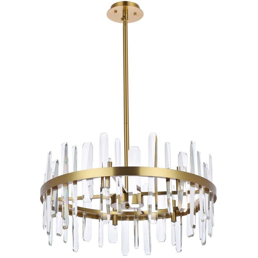 Serena 14 Light 25 inch Satin Gold Pendant Ceiling Light