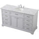 Americana 60 X 22 X 35 inch Grey Vanity Sink Set