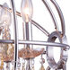 Geneva 4 Light 17 inch Polished Nickel Pendant Ceiling Light in Golden Teak, Urban Classic