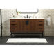 Eugene 60 X 22 X 34 inch Walnut Vanity Sink Set
