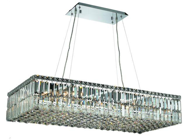 Maxime 16 Light 36 inch Chrome Dining Chandelier Ceiling Light in Royal Cut