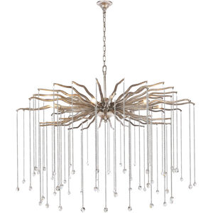 Willow 7 Light 42 inch Drizzled Antique Sliver Chandelier Ceiling Light, Urban Classic