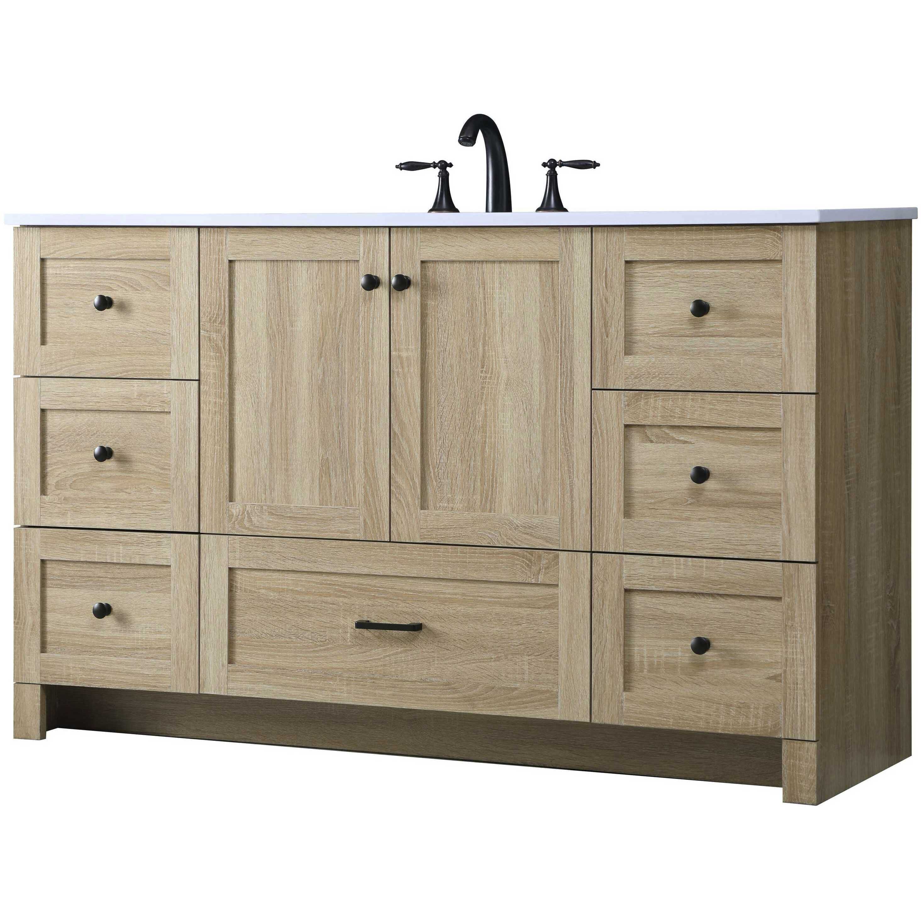 Soma 54 X 34 inch Mango Wood Bathroom Vanity Cabinet