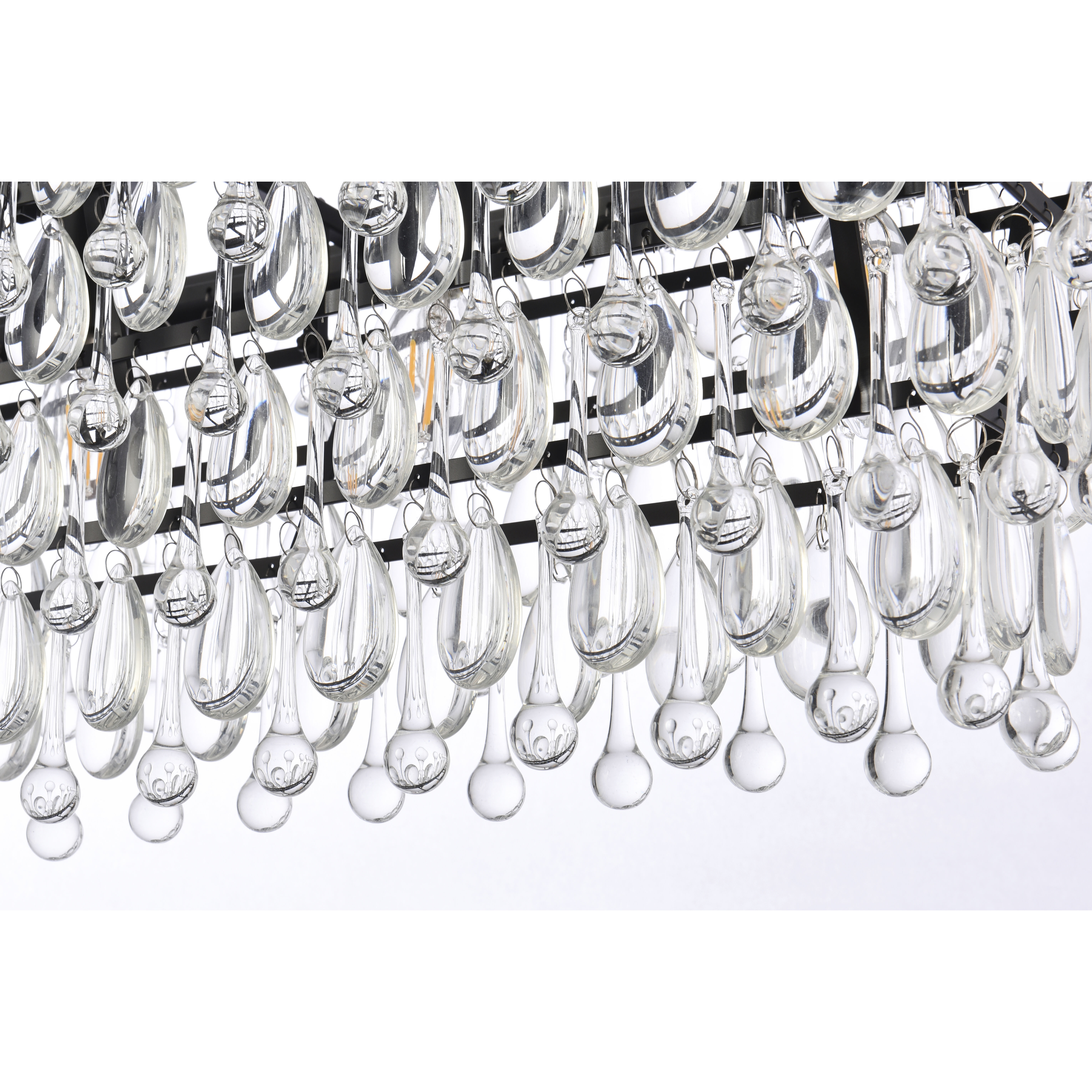 Nordic 6 Light 40 inch Black Linear Pendant Ceiling Light