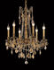 Rosalia 6 Light 23 inch French Gold Dining Chandelier Ceiling Light in Golden Teak, Royal Cut