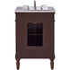Lexington 24 X 21 X 35 inch Walnut with White Marble Vanity Set
