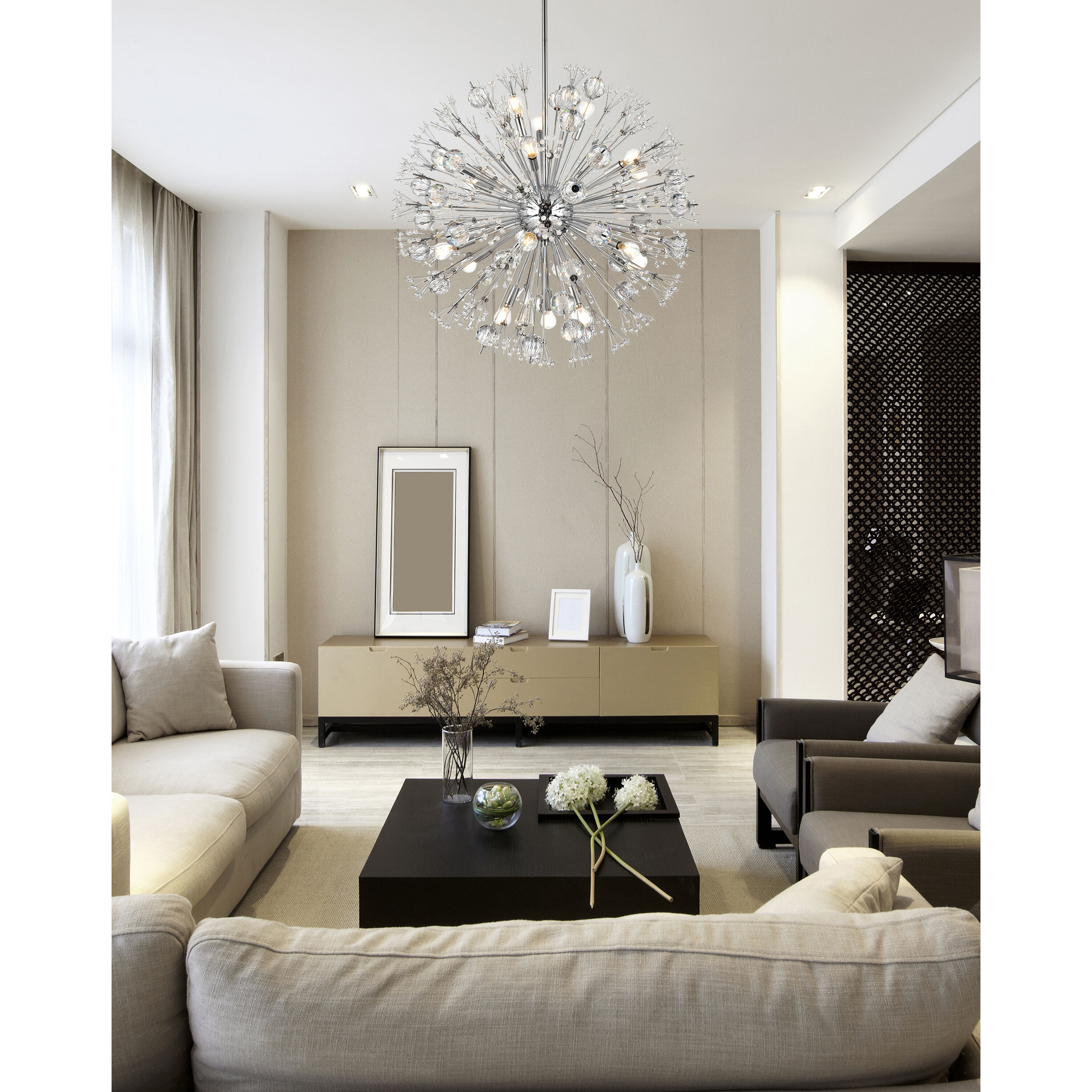 Vera 18 Light 32 inch Chrome Pendant Ceiling Light