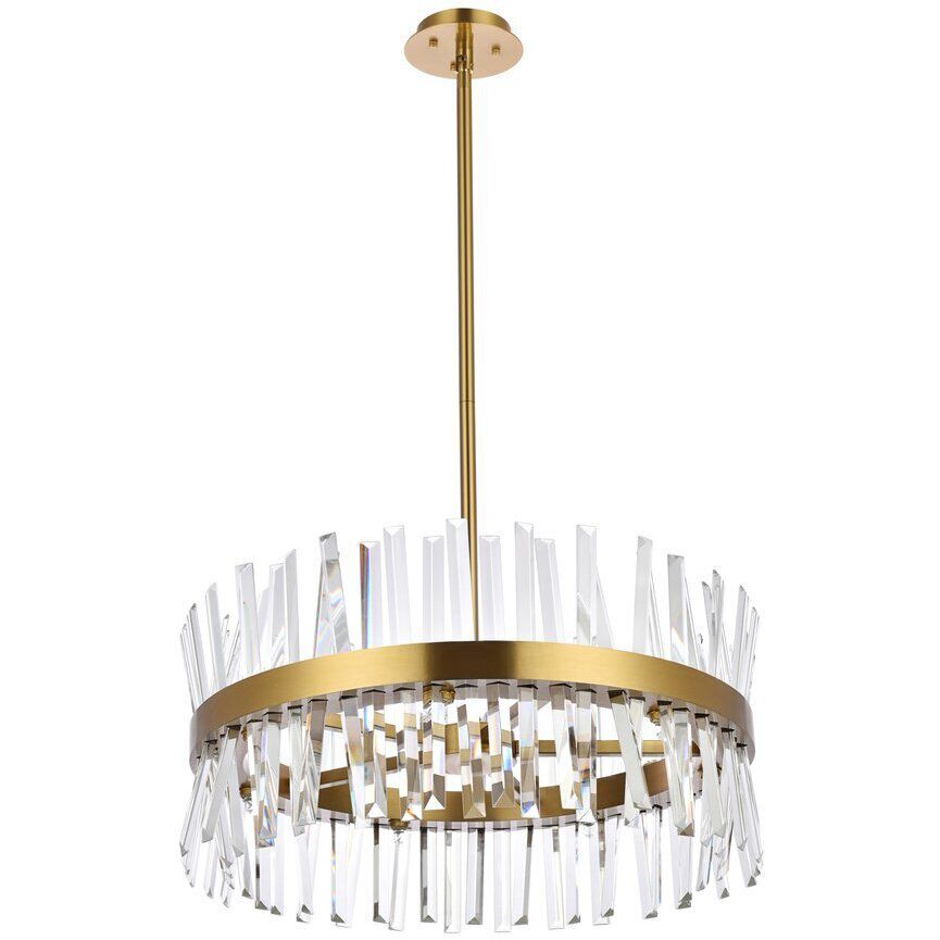 Serephina 14 Light 25 inch Satin Gold Pendant Ceiling Light