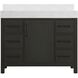 Nathan 42 X 34 inch Mocha Brown Bathroom Vanity Cabinet in Included