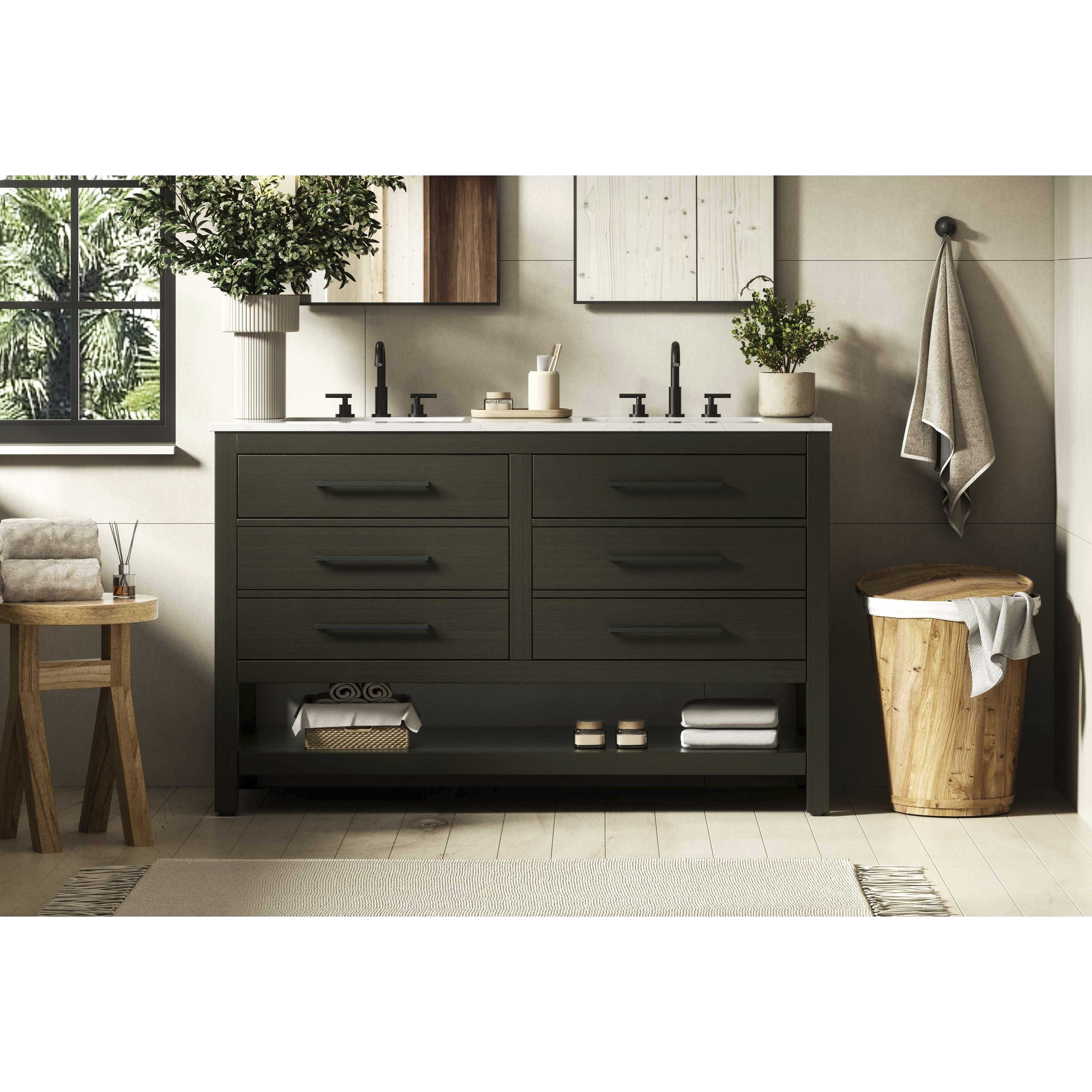 Karson 54 X 34 inch Mocha Brown Bathroom Vanity Cabinet in 2