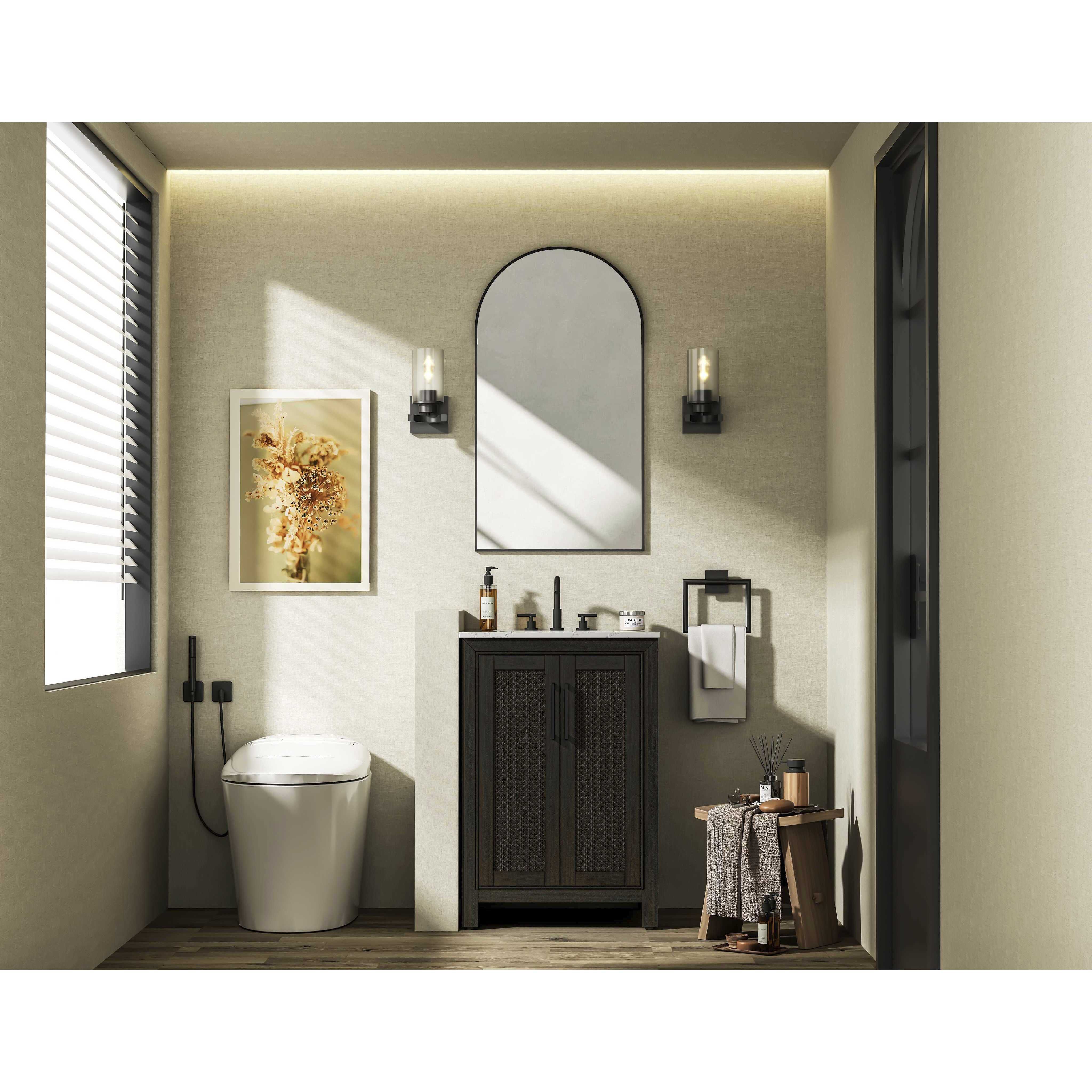 Alina 24 X 35 inch Chocolate Oak Bathroom Vanity Cabinet
