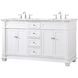 Wesley 60 X 22 X 35 inch White Vanity Sink Set
