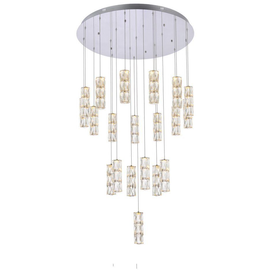 Polaris 20 Light 38 inch Chrome Chandelier Ceiling Light