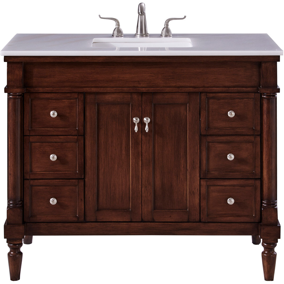 Lexington 42 X 21 X 35 inch Walnut Vanity Set