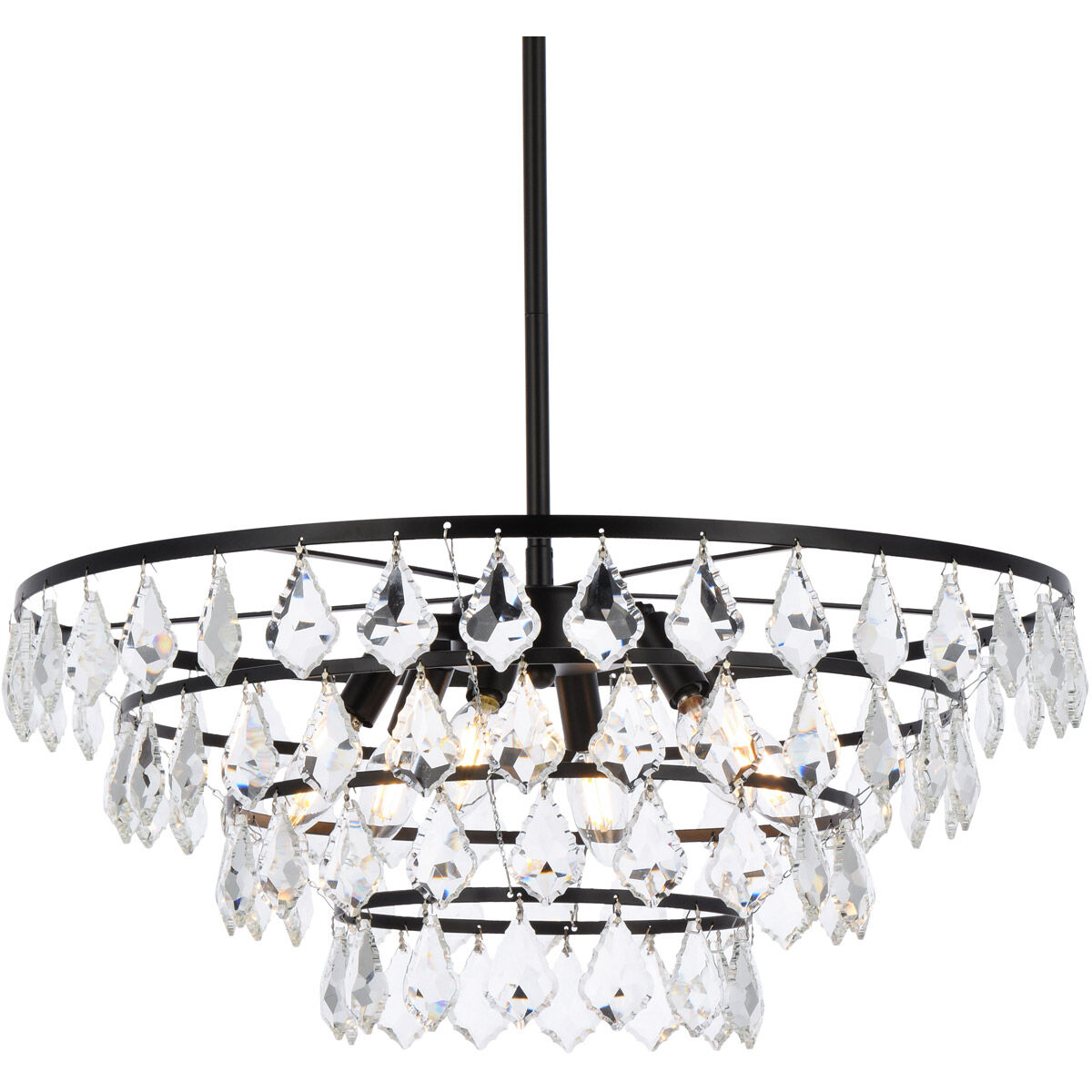 Ella 6 Light 24 inch Black Pendant Ceiling Light