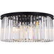 Sydney 8 Light 32 inch Matte Black Flush Mount Ceiling Light in Clear, Urban Classic