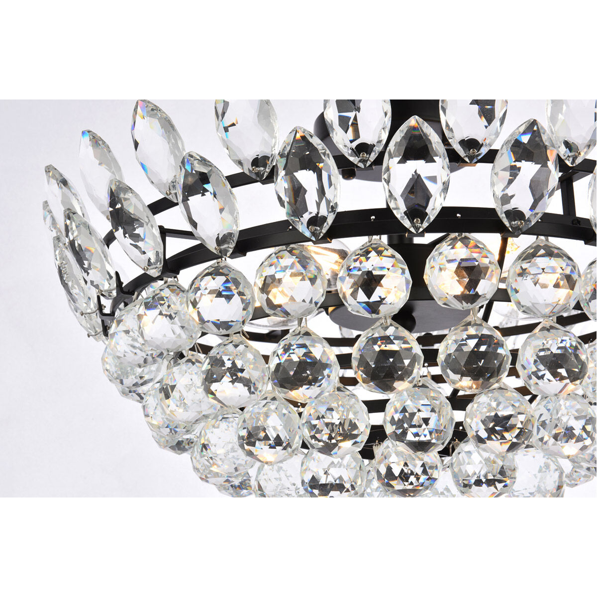 Emilia 5 Light 20 inch Black Flush Mount Ceiling Light