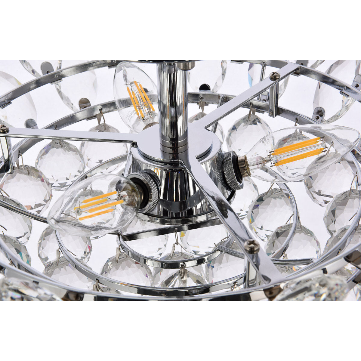 Emilia 3 Light 16 inch Chrome Flush Mount Ceiling Light