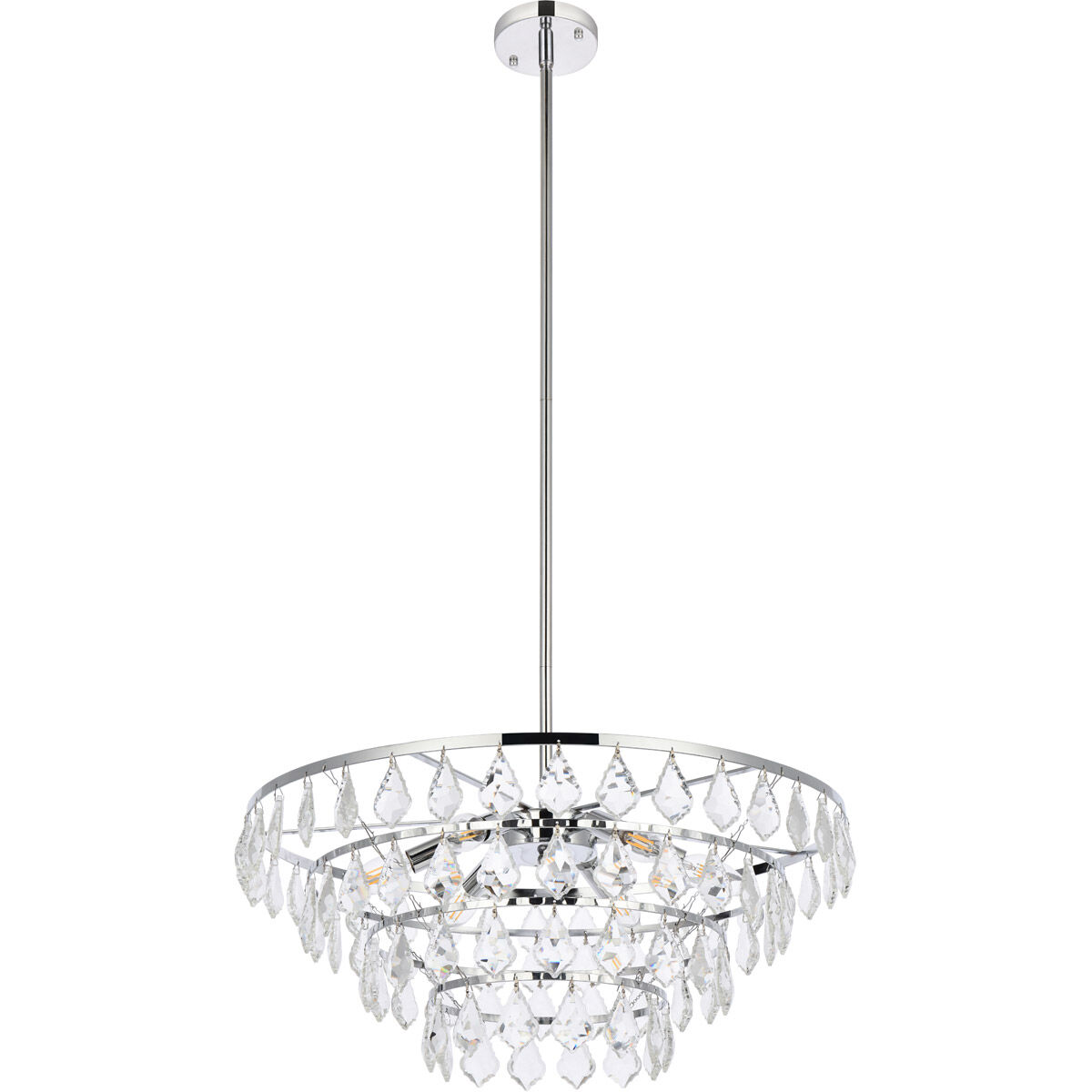Ella 6 Light 24 inch Chrome Pendant Ceiling Light