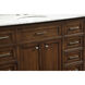 Americana 48 X 35 inch Teak with Carrara White Marble Vanity Set 
