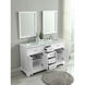 Americana 60 X 35 inch White with Carrara White Marble Vanity Set