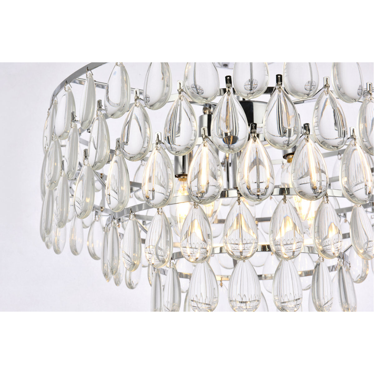 Mila 5 Light 20 inch Chrome Flush Mount Ceiling Light