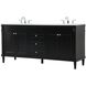 Bennett 72 X 21 X 35 inch Black Vanity Sink Set