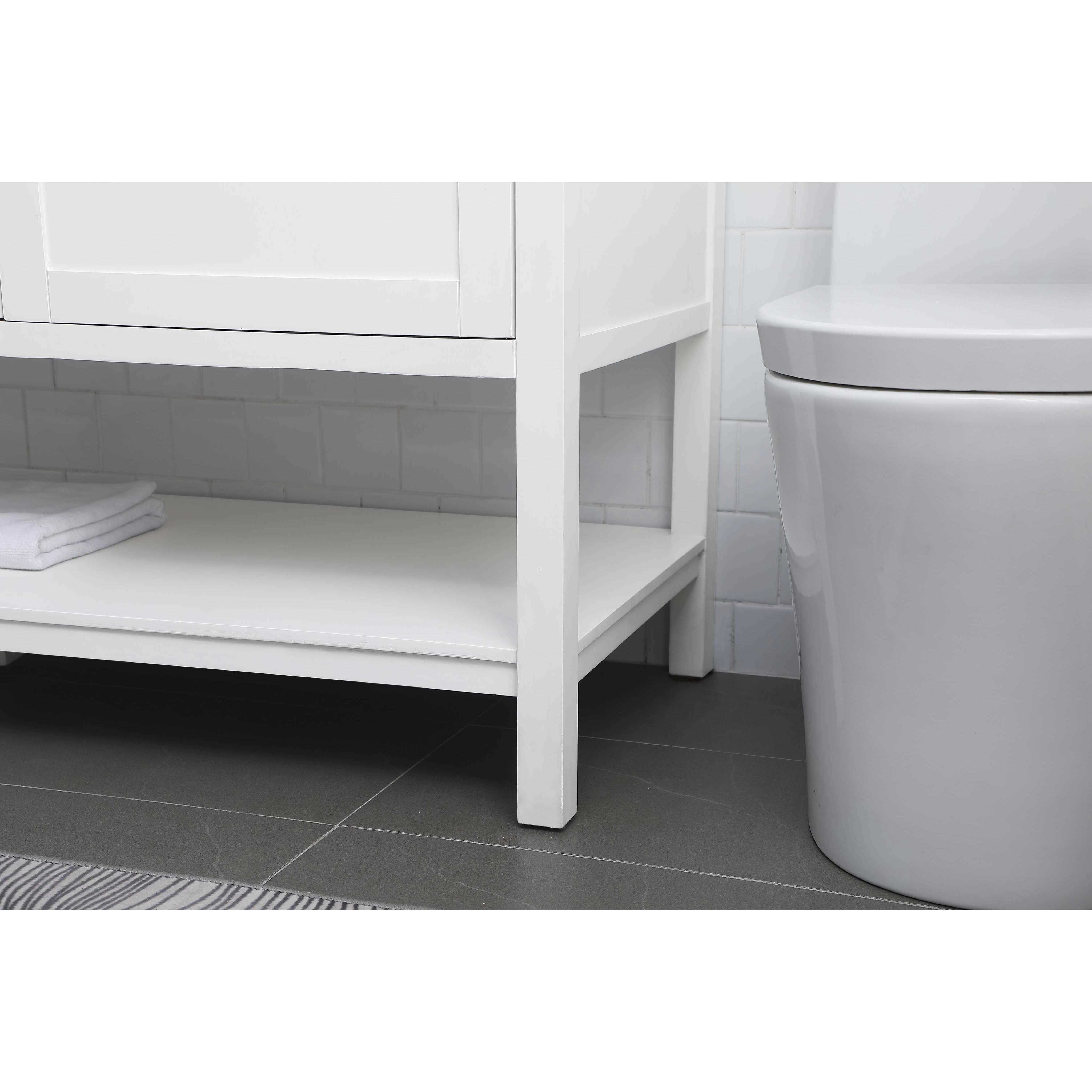 Heath 60 X 21.5 X 35 inch White Vanity Sink Set