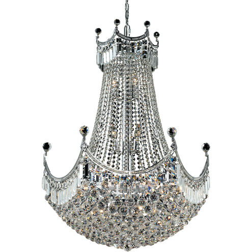 Corona 24 Light 30 inch Chrome Dining Chandelier Ceiling Light in Royal Cut
