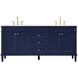 Bennett 72 X 21 X 35 inch Blue Vanity Sink Set
