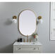 Asha 36 X 24 inch Brass Mirror in 24 x 36