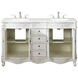 Windsor 60 X 22 X 36 inch Antique White Vanity Sink Set