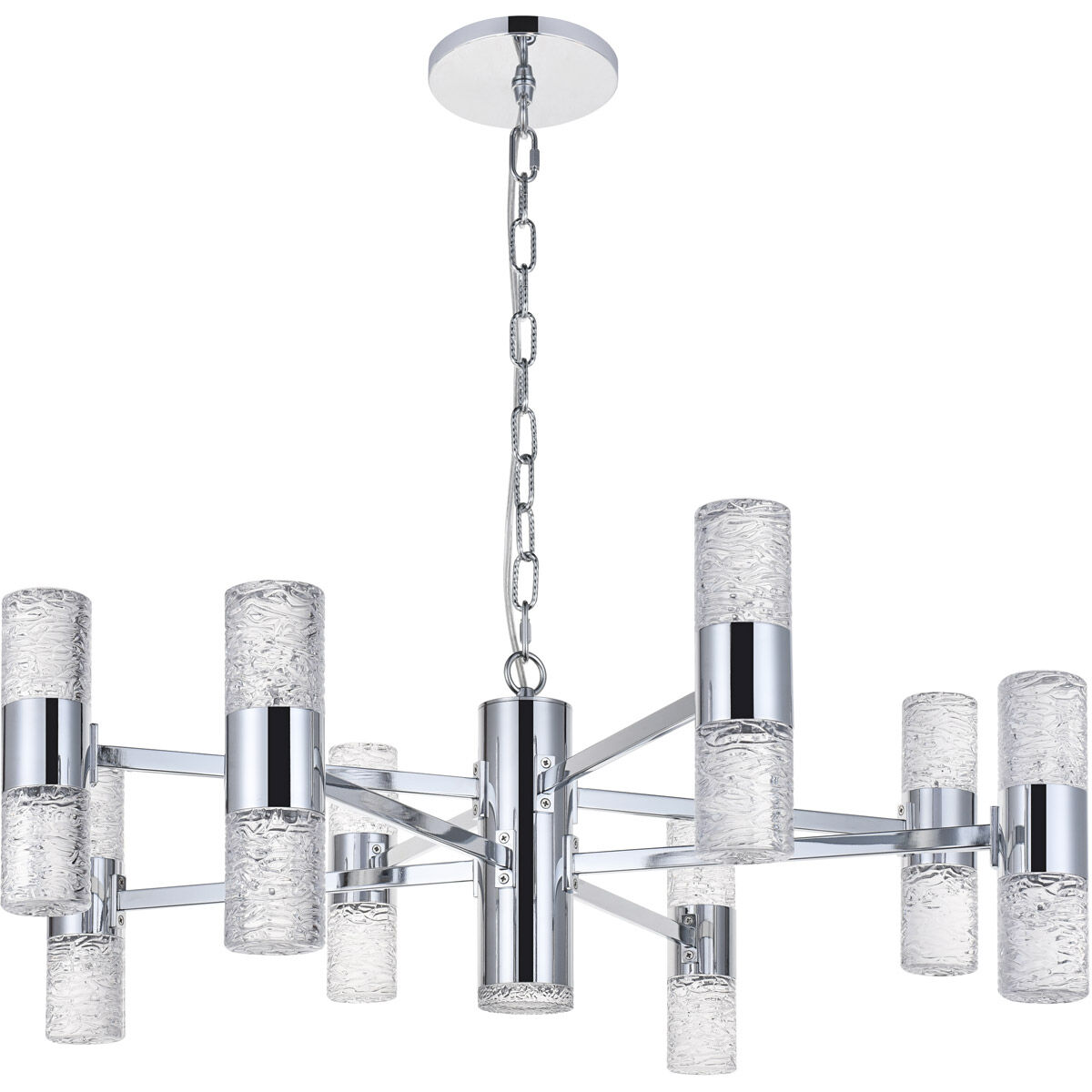 Vega LED 32 inch Chrome Pendant Ceiling Light