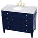 Park Avenue 42 X 22 X 35 inch Blue Vanity Sink Set