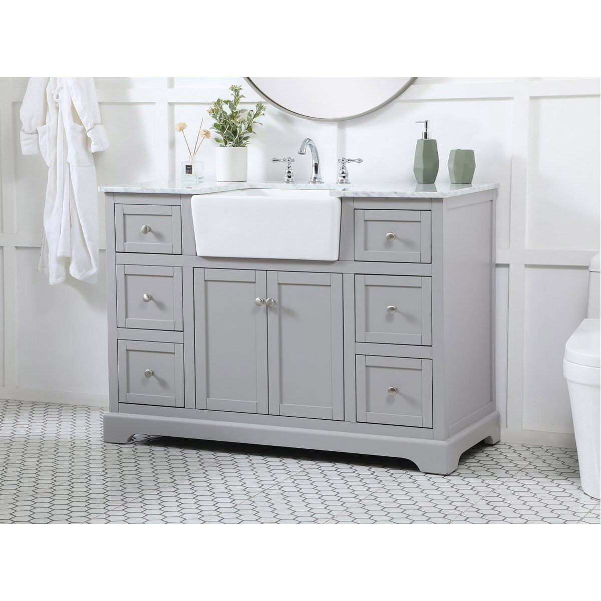Franklin 48 X 22 X 34.75 inch Grey Bathroom Vanity Cabinet