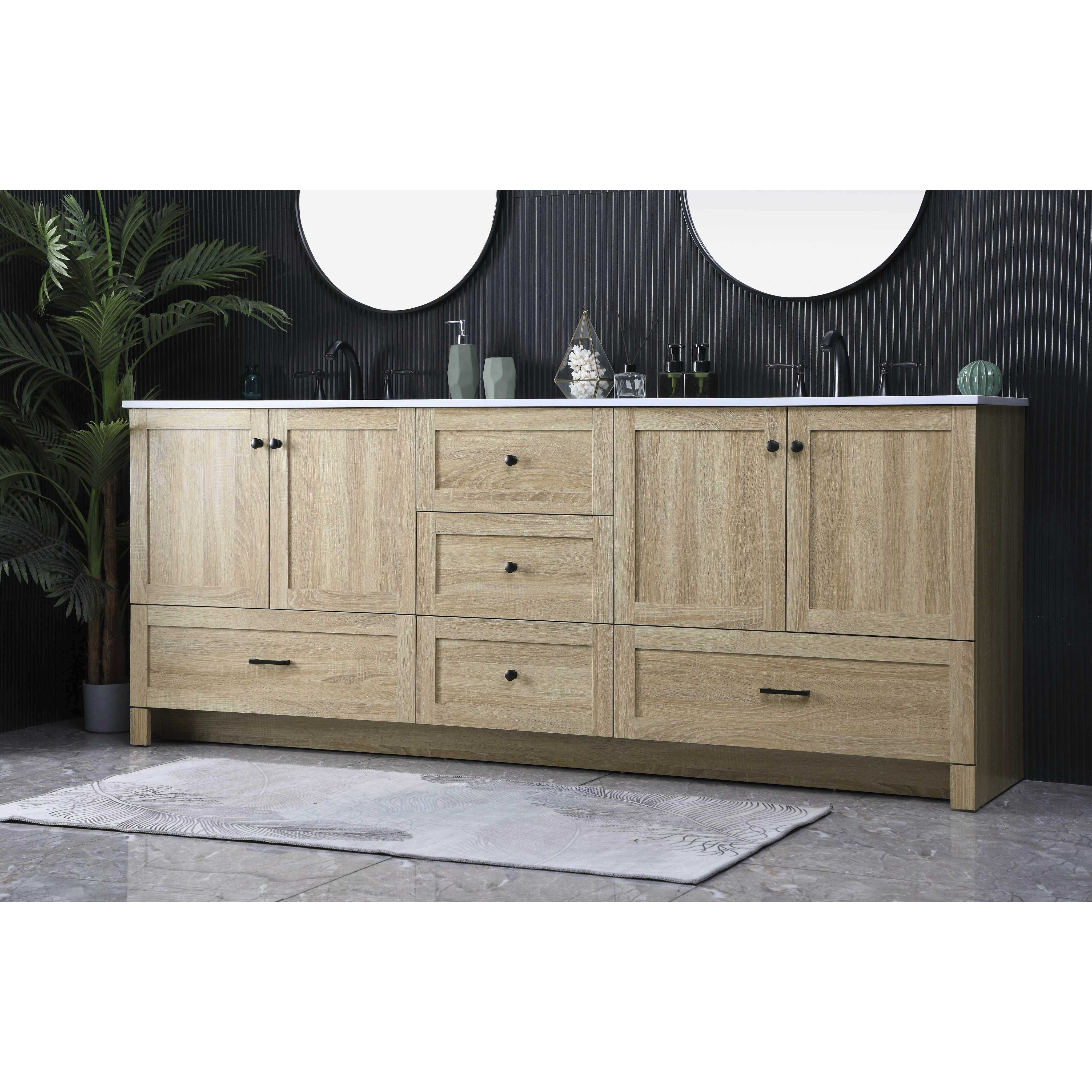 Soma 84 X 34 inch Mango Wood Bathroom Vanity Cabinet