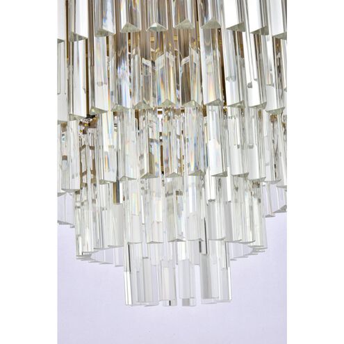 Sydney 17 Light 32 inch Satin Gold Flush Mount Ceiling Light in Clear