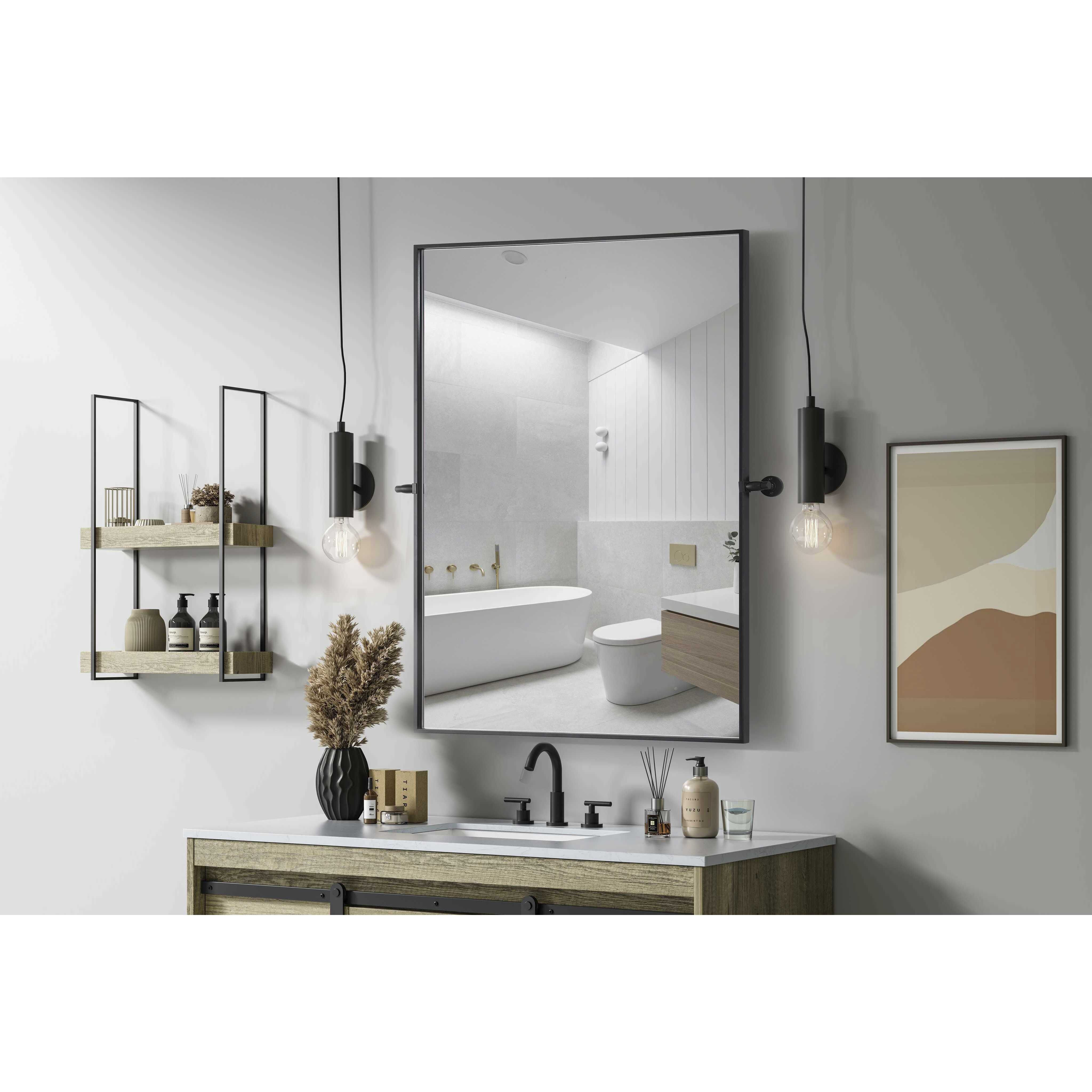 Amoura 48 X 30 inch Black Mirror