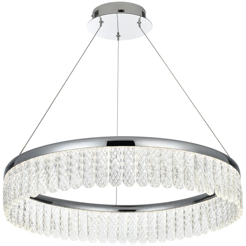 Rune 1 Light 24 inch Chrome Chandelier Ceiling Light