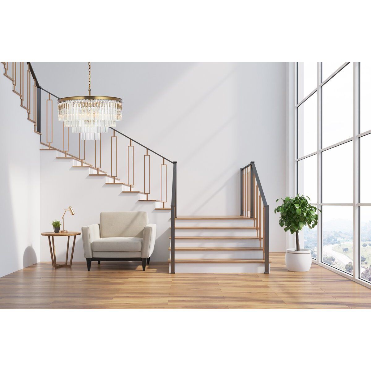 Sydney 17 Light 32 inch Satin Gold Chandelier Ceiling Light