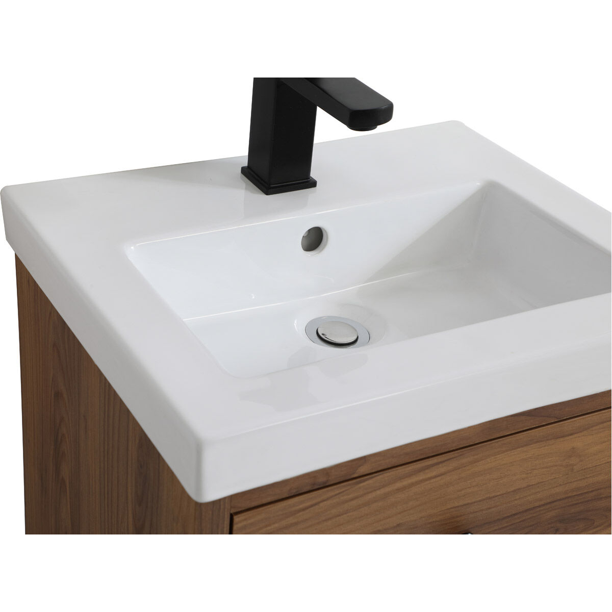 Boise 18.11 X 18.11 X 33.46 inch Walnut Brown and Black Vanity Sink Set