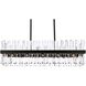 Serephina 24 Light 42 inch Black Linear Chandelier Ceiling Light