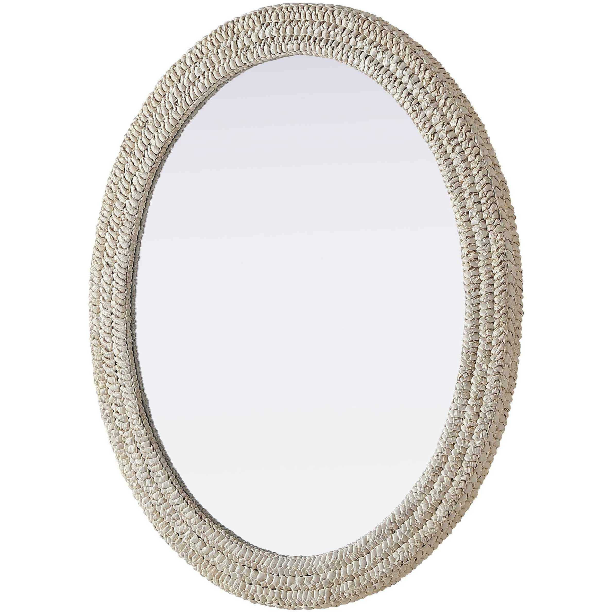 Marlowe 42 X 36 inch Linen White Mirror