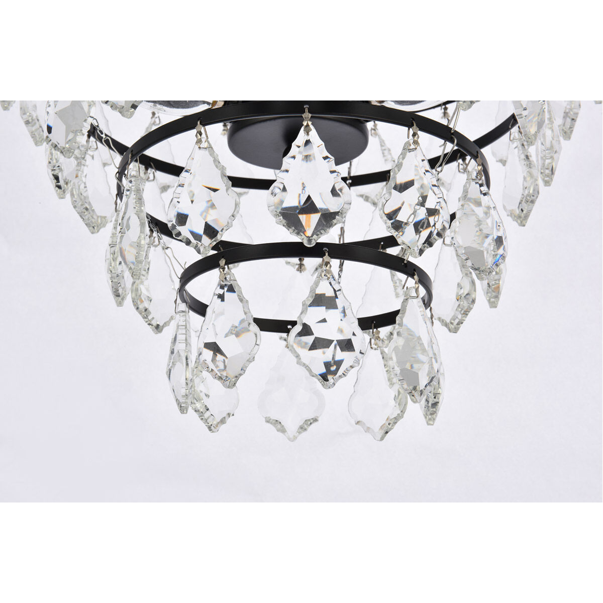 Ella 3 Light 14 inch Black Flush Mount Ceiling Light