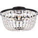 Cora 3 Light 13 inch Black Flush Mount Ceiling Light 