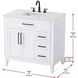 Virginia 36 X 35 inch White Bathroom Vanity Cabinet