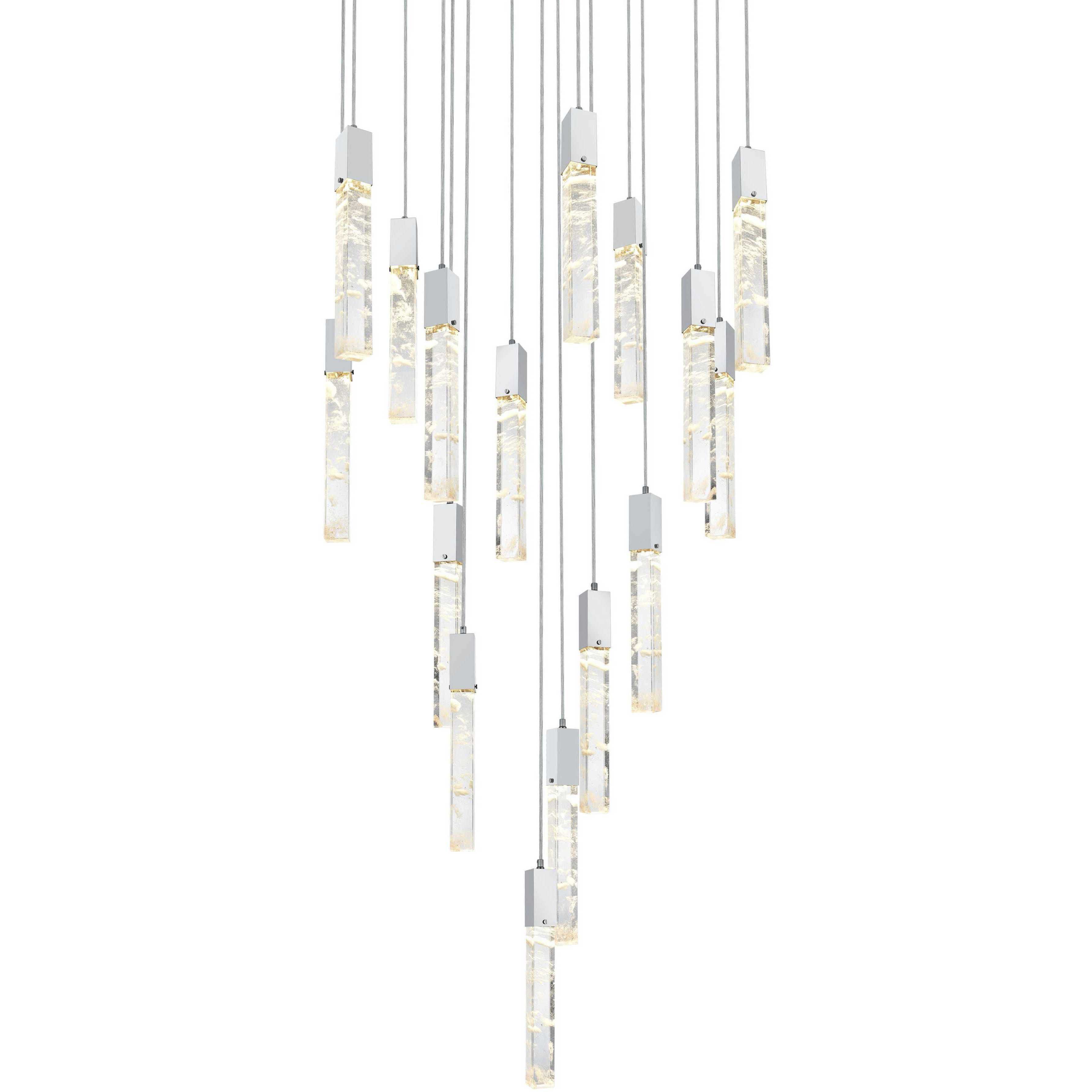 Aurora 16 Light 36 inch Chrome Chandelier Ceiling Light